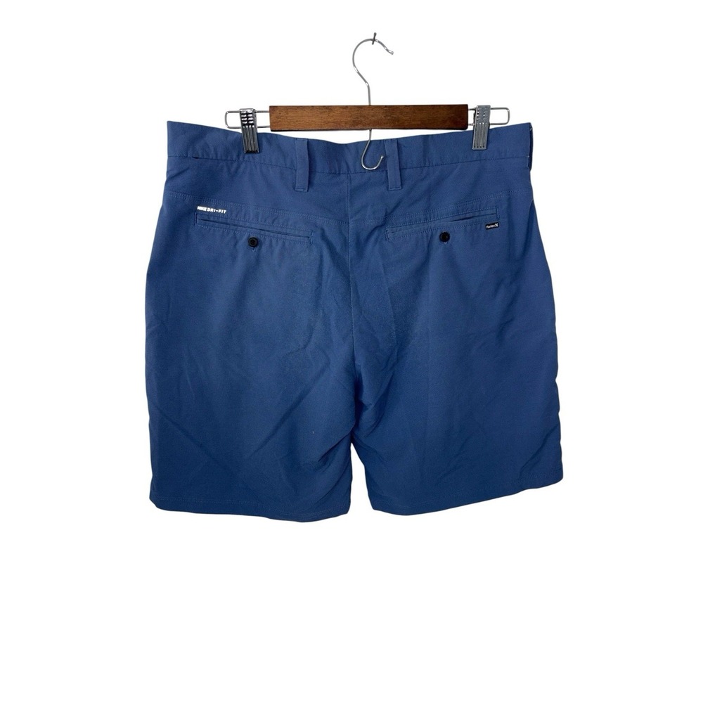 Hurley x Nike Dri-Fit Hybrid Walkshorts Chino Shorts Mens 32 Blue Flat Front - Picture 3 of 14